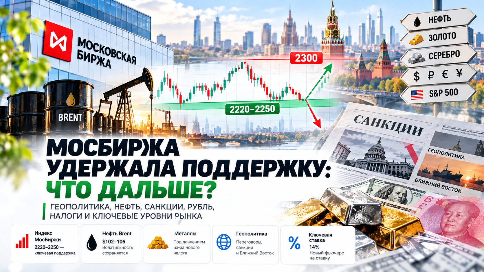 🔥 Мосбиржа выросла при падающей нефти — почему это важно